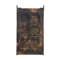 Indian Vintage Antique Hand Carved Reclaimed Wood Door Panel 110