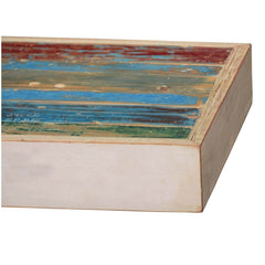 Liberty Reclaimed Wood Double Pedestal Bench Multi Colors