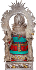 Indian Lord Ganesha Handmade Brass Statue With Inlay Work