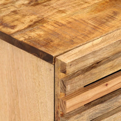 Angle Industrial Iron and  Solid Mango Wood Bedside Table 31