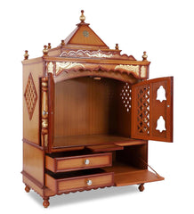 Sheesham Wood Handmade Mandir Home Temple In Brown