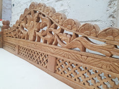 Mughal Garden Hand Carved Balinese Daybed Carved Bench Seat Natural 165cm