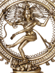 Indian Lord Nataraja Shiva Brass Statue