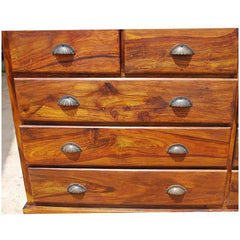 Cromer Indian Solid Wood 10 Drawer Large Bedroom Dresser