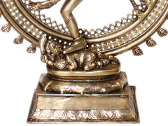 Indian Lord Nataraja Shiva Brass Statue