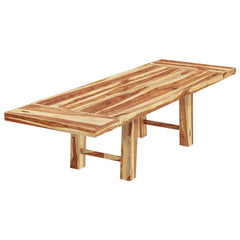 Indian Solid Wood Extendable Dining Table With Splayed Block Legs