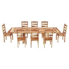 Classic Solid Rosewood Extension Dining Table & Chairs Natural