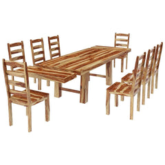 Classic Solid Rosewood Extension Dining Table & Chairs Natural