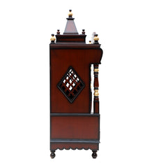 Sheesham Wood Handmade Mandir Home Temple In Brown