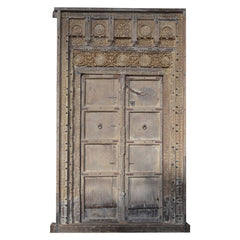 Indian Vintage Antique Hand Carved Solid Wooden Door 26