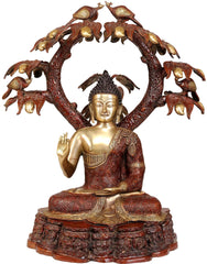 Indian Lord Buddha Tibetan Buddhist Buddha In Brass Statue