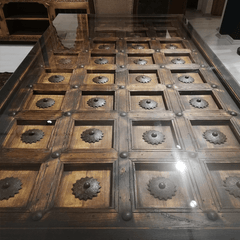 Indian Antique Brass Work Solid Wood Dining Table 05