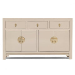 Golden Dragon Oriental Painted Solid Wood Grey Large Sideboard 160x40x85cm