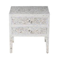 Bone Inlay Star Geometrical pattern Bedside Table 71