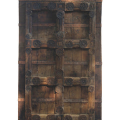 Indian Vintage Antique Hand Carved Reclaimed Wood Door Panel 110