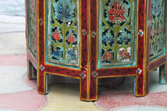 Indian Hand Painted Carved Solid Wood Coffee Table C141