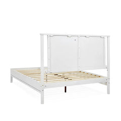 The Gileteen Solid Wood King Sized Bed in Rustic White