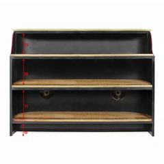 Attic Suzelle Wood and Iron Designer Truck Bar Cabinet Red