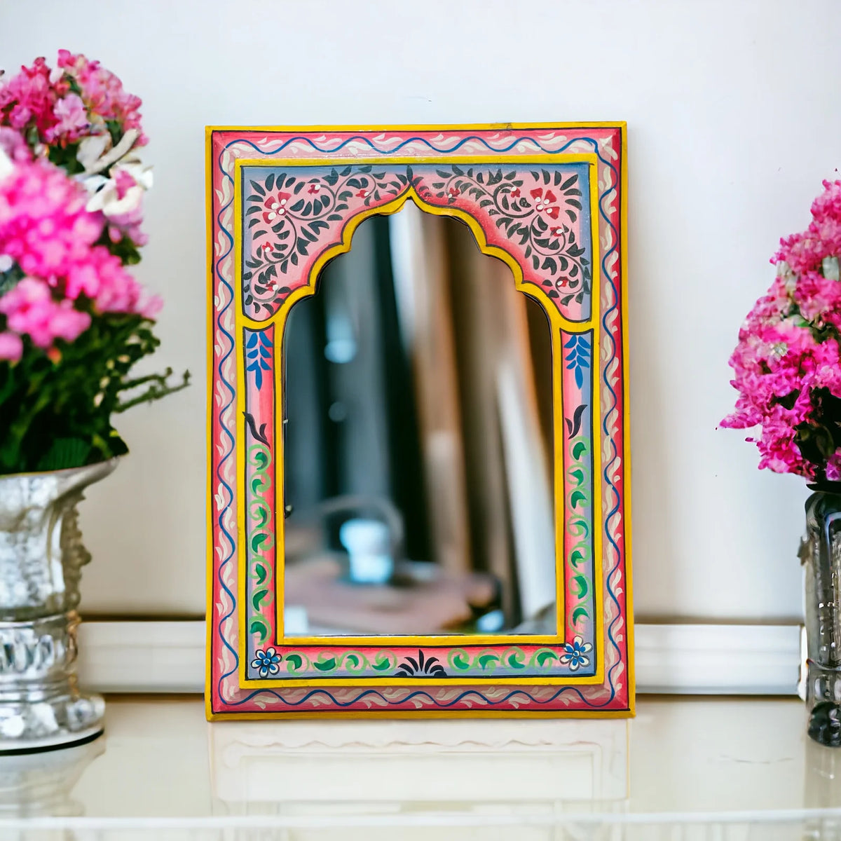 Avani Hand Painted Solid Wooden Mirror Frame 71