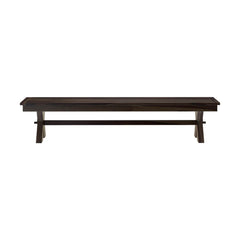 Westside Contemporary Picnic Style Solid Hardwood Double X Bench