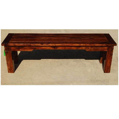 Boston Handcrafted Rustic Solid Wood Backless Dining Bench Honey