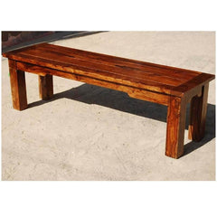 Boston Handcrafted Rustic Solid Wood Backless Dining Bench Honey