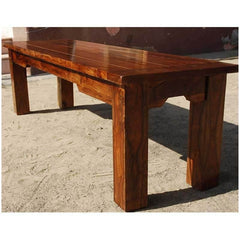 Boston Handcrafted Rustic Solid Wood Backless Dining Bench Honey