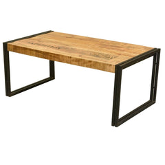 Industrial Double Frame Mango Wood & Iron Coffee Table