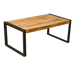 Industrial Double Frame Mango Wood & Iron Coffee Table