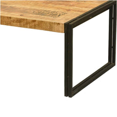 Industrial Double Frame Mango Wood & Iron Coffee Table