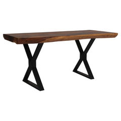 Single Slab Live Edge Clifton Industrial Handcrafted Solid Dining Table