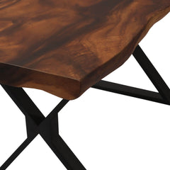 Single Slab Live Edge Clifton Industrial Handcrafted Solid Dining Table