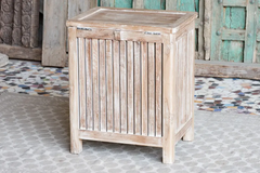 Indian Hand Reclaimed Liberty Solid Wooden Chest Blanket Box Storage 50×38×61cm Whitewash