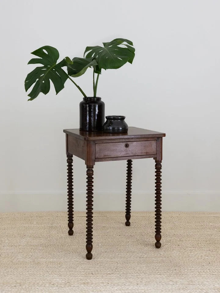 Indian Hand Carved Solid Wood Bedside Table 38