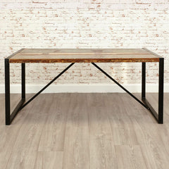 Aspen Reclaimed Wood Industrial Large Dining Table 180cm