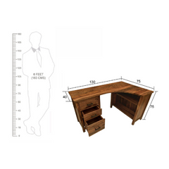 The Attic Illinoi Solid Wood Study Table Honey