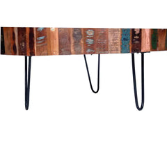 Aspen Indian Metal and Reclaimed Wood Coffee Table C3