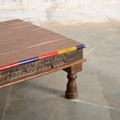 Hand Carved Furniture Rustic Reclaimed Wood Coffee Table