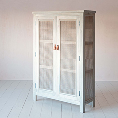 Rattan Elegance Series Solid Wooden Rattan Cane Cabinet Cupboard Wardrobe D133