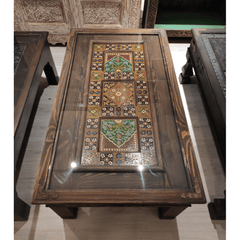 Mughal Hand Painted Solid Wood Coffee Table C27