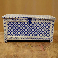 Pandora Bone Inlay Hand Painted Blanket Box