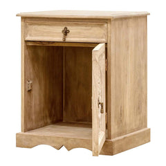 The Attic Jodhpur Solid Wood Bedside Table Natural