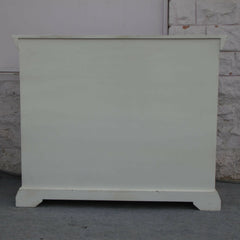 Floral Carved Solidwood Sideboard White 110cm