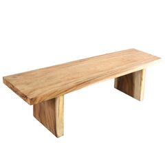 Industrial Indian Solid Wood Live Edge Dining Bench Natural