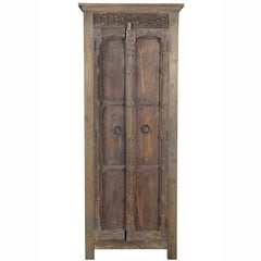 Vintage 2-Door Cabinet in Scrap Wood, India Brocante