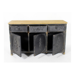 The Attic Tennessee Solid Wood Sideboard Black