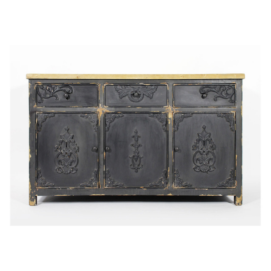 The Attic Tennessee Solid Wood Sideboard Black