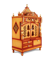 Sheesham Wood Handmade Mandir Home Temple In Brown