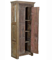 Vintage 2-Door Cabinet in Scrap Wood, India Brocante