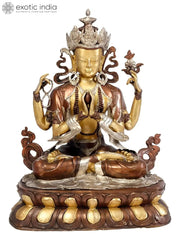 Indian Buddha Tibetan Buddhist Buddha In Brass Statue